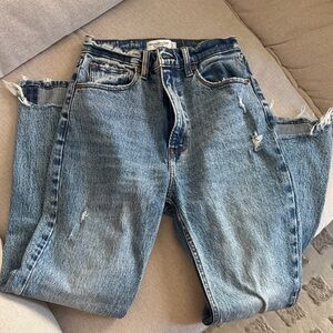 Abercrombie & Fitch Blue Distressed Jeans